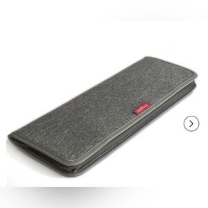 LeanTravel Gray Tie Case Organizer for Travel with Storage Bag for Cufflinks